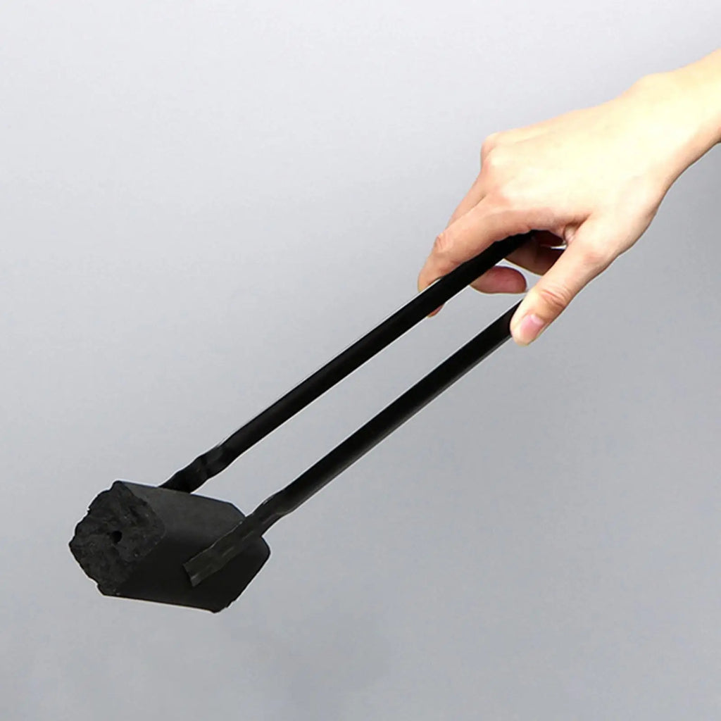 BBQ Charcoal Tongs Multifunctional Charcoal Serving Tools Metal Clip Tongs for Hiking Cooking Fireplace Indoor Outdoor Grill