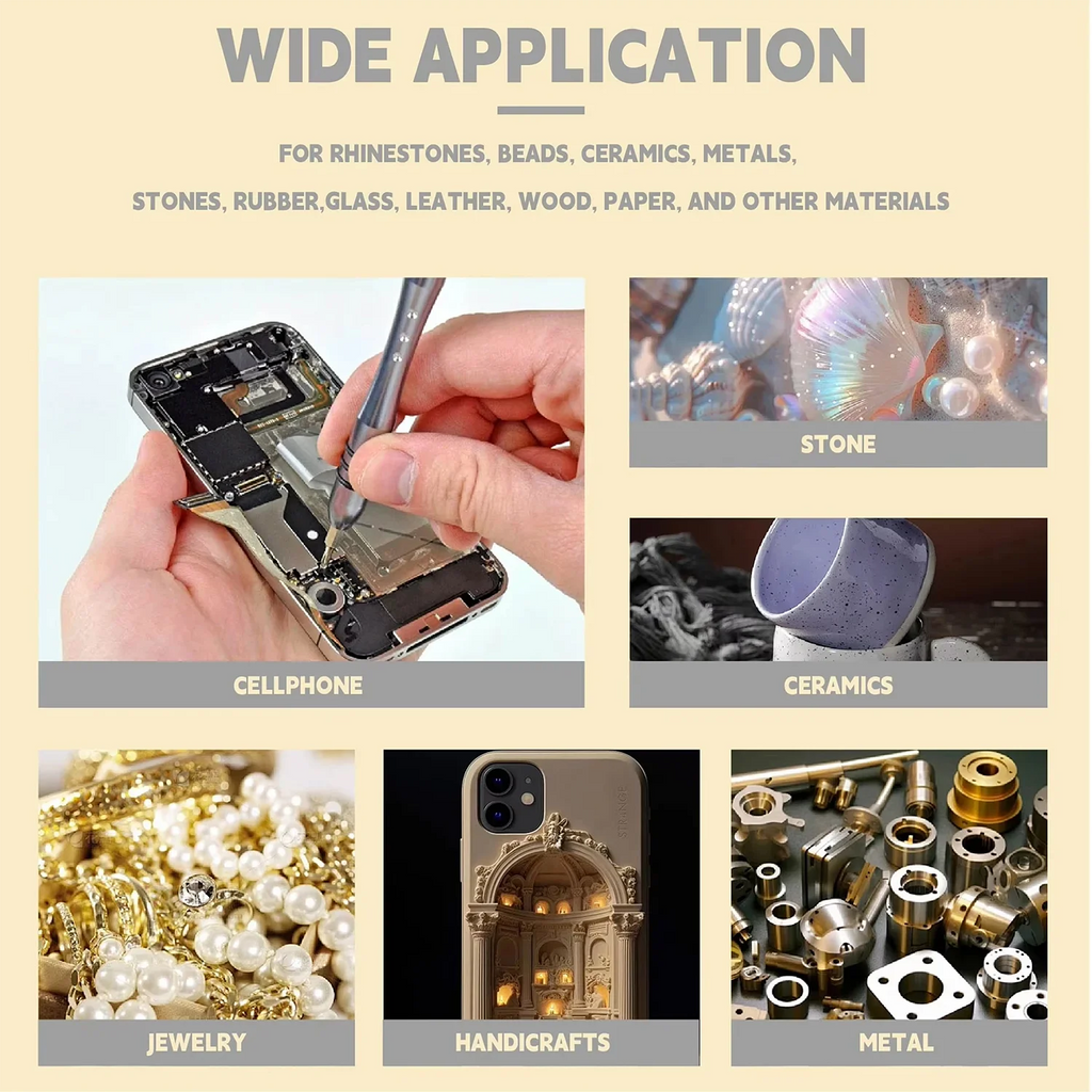 E-8000 Glue For Phone Universal Glass Plastic DIY Glue E8000 with Precision Applicator Glue E8000 Mobile Phone Screen High-Strength Waterproof Adhesive Includes precision tweezers 15ML 50ML 110ML.