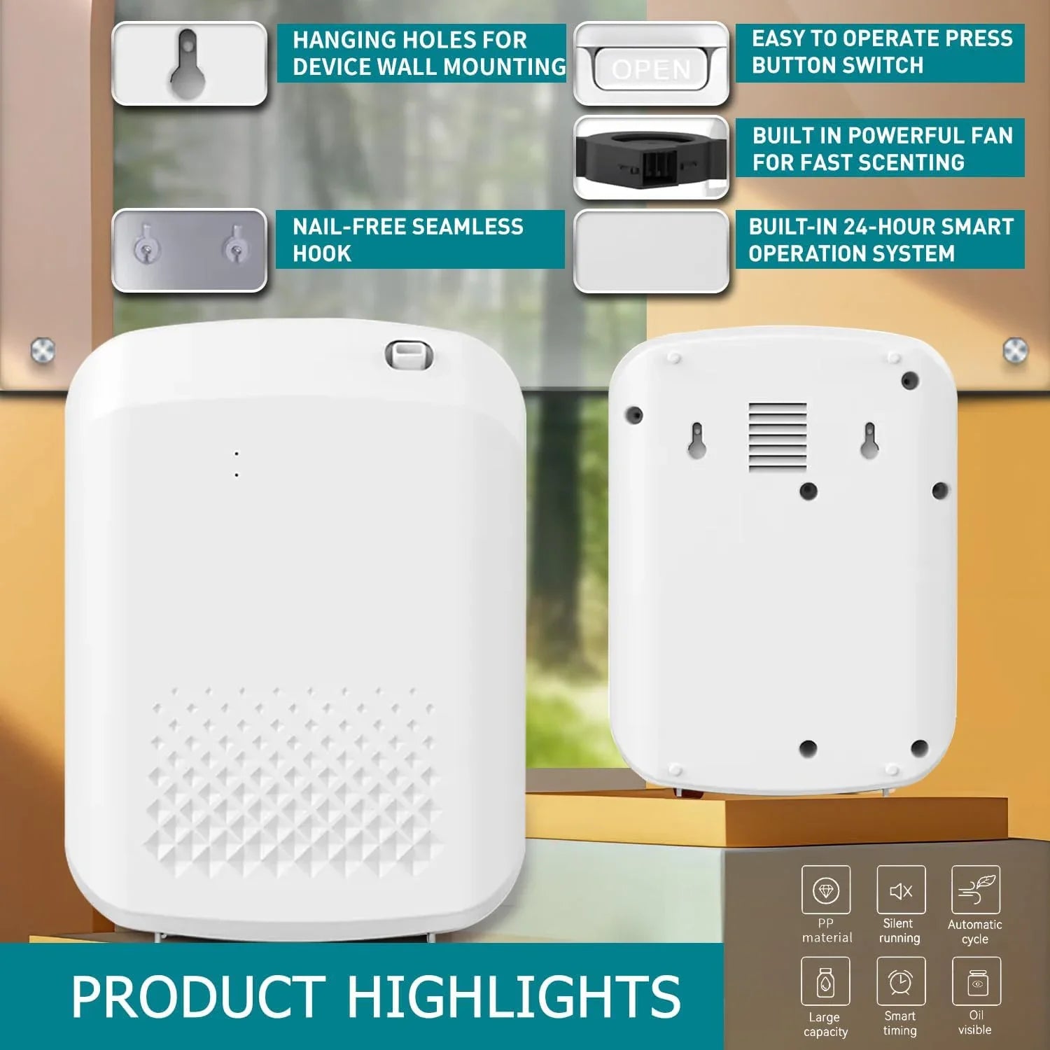 Hotel Collection Diffuser Bluetooth App Control Smart Scent Air Machine For Home 400ML Waterless Essential Oil Aroma Diffuser