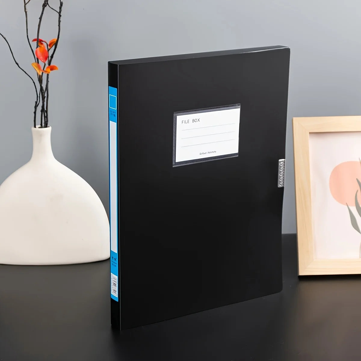 1pcs Foldable A4 File Folders, Large Capacity PP Document Storage Boxes, Suitable for Office, School, Back to School Season
