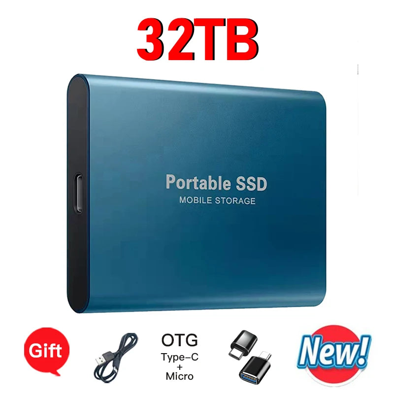 High-speed SSD 2TB Portable External Hard Drive Suitable for daily storage and backup