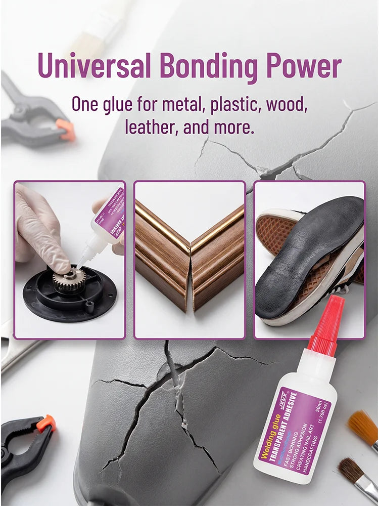 50g Oil-Based Multi-Purpose Welding Adhesive, Quick-Drying Waterproof Glue for DIY and Home Repairs