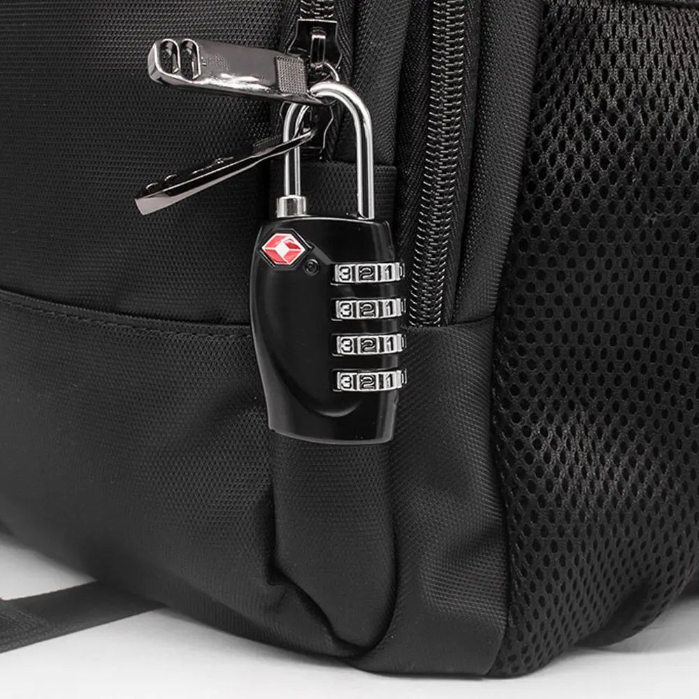 Portable TSA Locks Smart Combination Lock Travel Luggage Suitcase Anti-theft Code Padlock with Steel Cable Customs Password Lock
