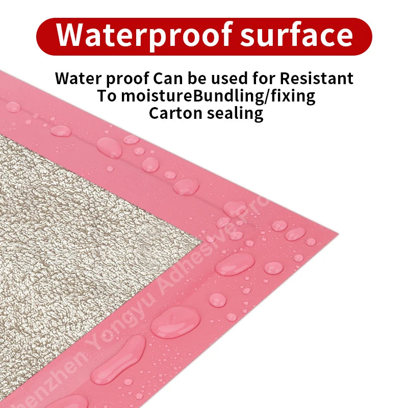 20M high viscosity pink cloth tape strong single-sided adhesive windproof thickened adhesive repair wear-resistant tape