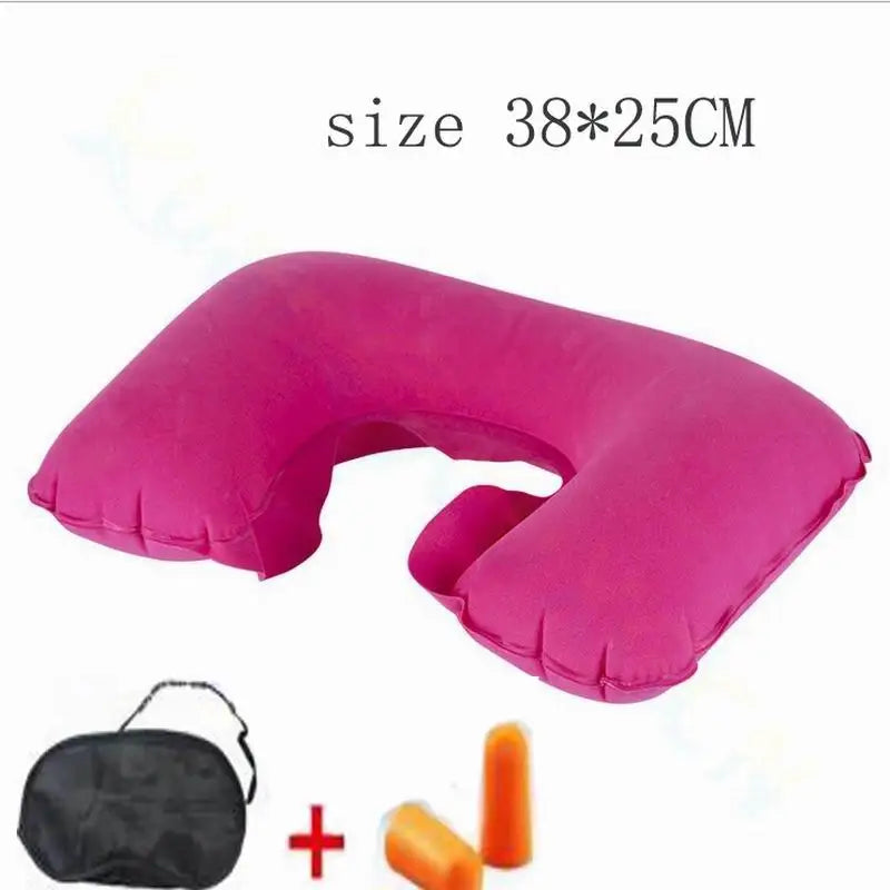 1pcs Functional Inflatable Neck Pillow Inflatable U Shaped Travel Pillow Car Head Neck Rest Air Cushion for Travel Neck Pillow