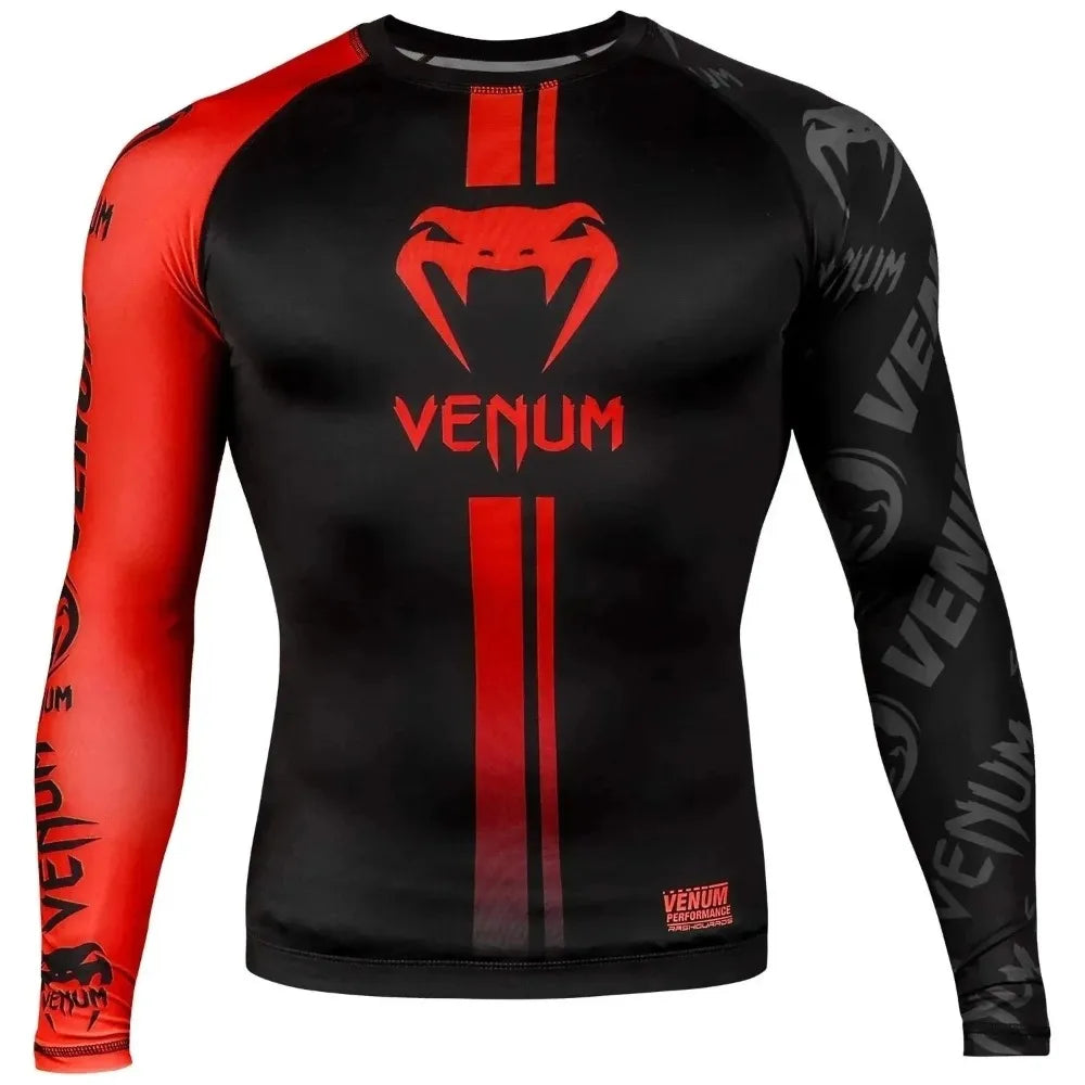 Sports Compression Long-Sleeve Top Breathable Quick-Dry for Fitness Training Fighting MMA-