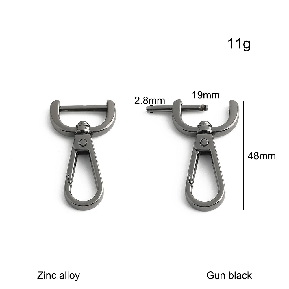 10/40/80PCS 15-20-25-32-38mm Detachable Snap Hook Swivel Clasp Rotating Buckle For Crossbody Bags Dog Collar Rope Accessories