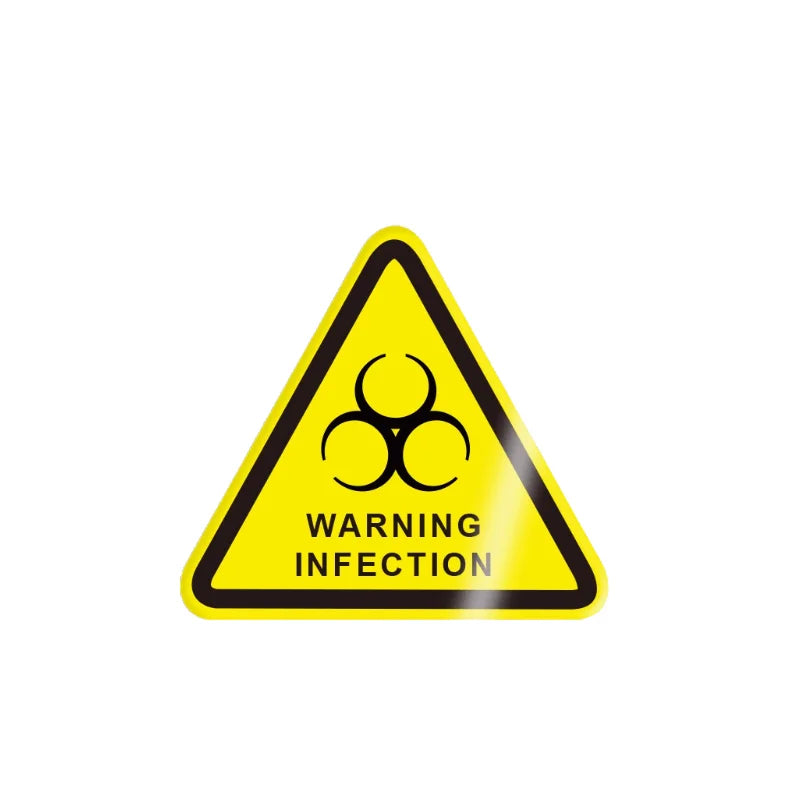 10Pcs 50X50Mm Safety Warning Signs, Workshop Production Safety Warning Signs, Hazard Warning Signs