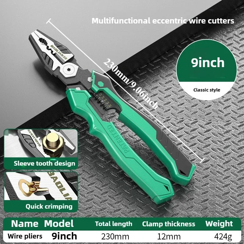 Professional Multifunctional Diagonal Pliers Needle Nose Universal Wire Cutters - Essential Hardware Tools for Electricians