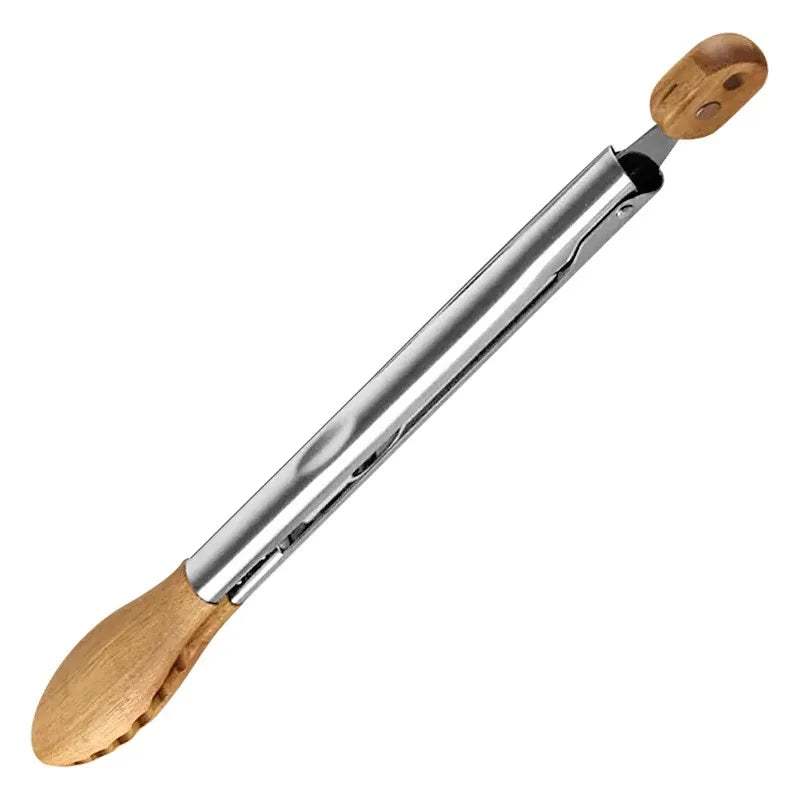 Walnut food clip stainless steel food clipBBQBarbecue tongs, barbecue tongs, plum blossom head