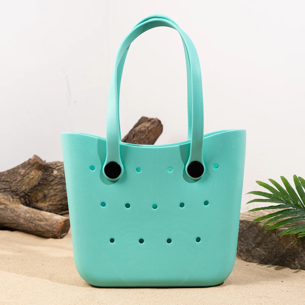 Large Beach Bag Summer EVA Beach Basket Women Picnic Tote Bag Holes Waterproof Handbag Pouch Shopping Shoulder Bag