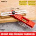 Aluminum Alloy Multiple Angled Positioning Ruler Featuring Rotating Knob High Precise Bubble Level and Limit Marker
