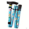 Lightweight & Adjustable Trekking Pole - Foldable Walking Stick/Cane With Rubber Handle for Men & Women