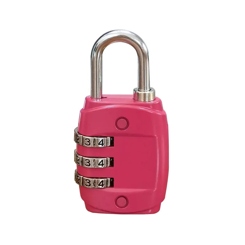Mini Zinc Alloy 3-Digit Combination Padlock in Multi Colors, Security Password Lock for Luggage Suitcase Backpack Drawer Cabinet