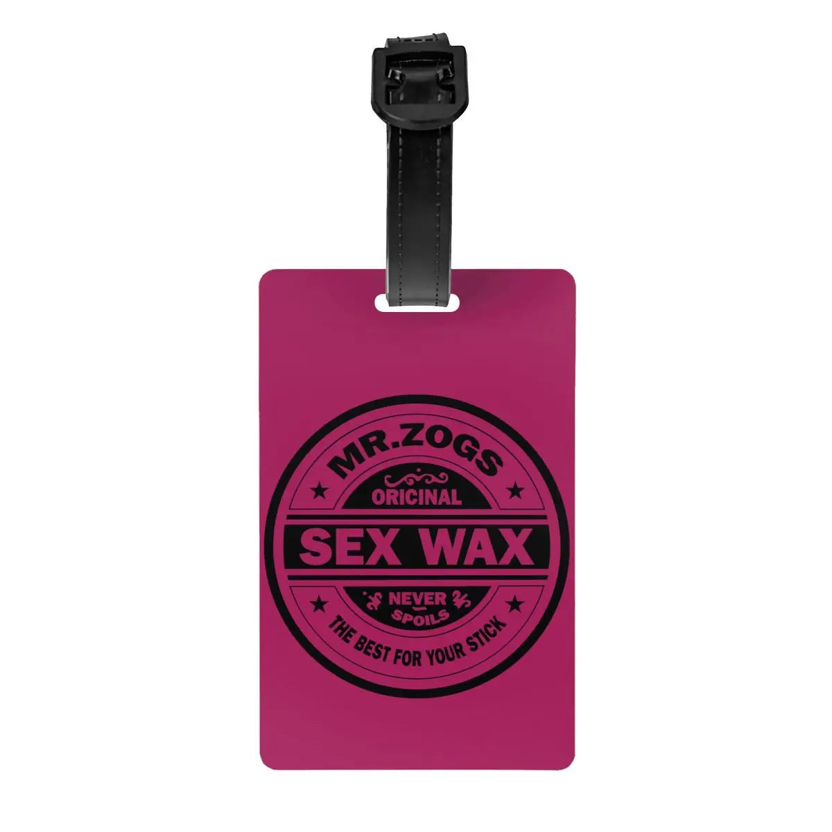Custom Mr Zogs Sex Wax Luggage Tag With Name Card Surfing Surf Gift Privacy Cover ID Label for Travel Bag Suitcase