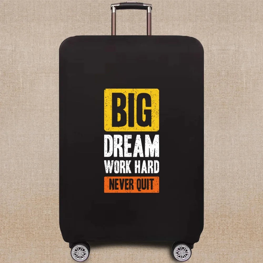 Travel Accessories Luggage Case Suitcase Dust Protective Cover 18-28 Inch Phrase Pattern Series Trolley Case Elastic Cover