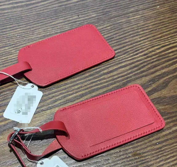 Customizable Name Leather Suitcase Tag Luxury Genuine Leahter Female Travel Accessories Persoanlized Letters Men Luggage Label