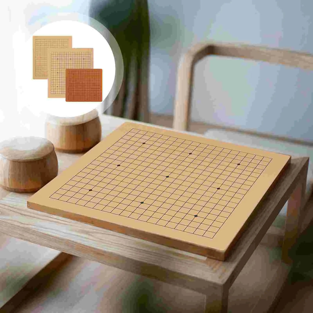 Foldable Go Game Chessboard Weiqi Checkerboard Board Game for 1.8/2.2cm Pieces One Side 19 Line