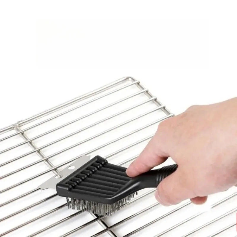 8-Inch Heavy-Duty Stainless Steel Grill Brush - Extra Strong Wire Cleaning Brush for Outdoor & Home Cooking Tools