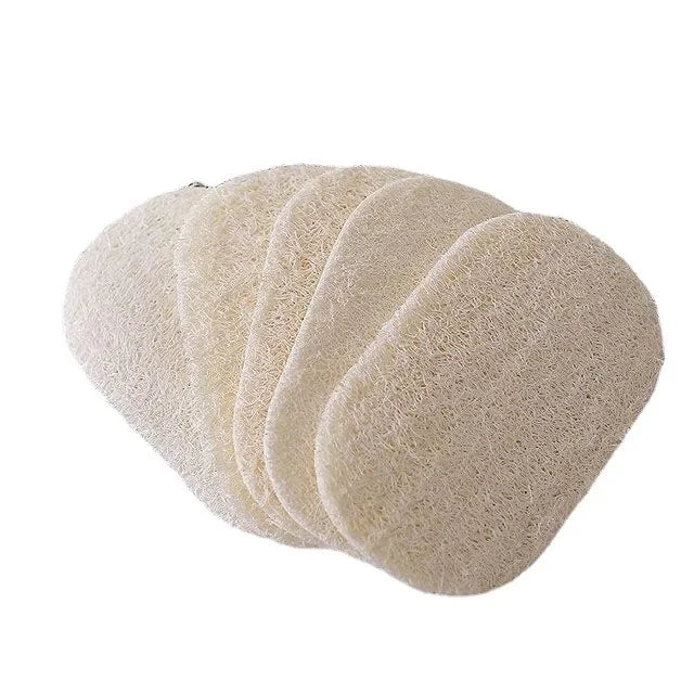 10Pcs Natural Luffa Sponge Dish Washing Cloth Loofah Scrub Pad Dish Pot Scrubber Sponge Household Kitchen Clean Brushes Pad