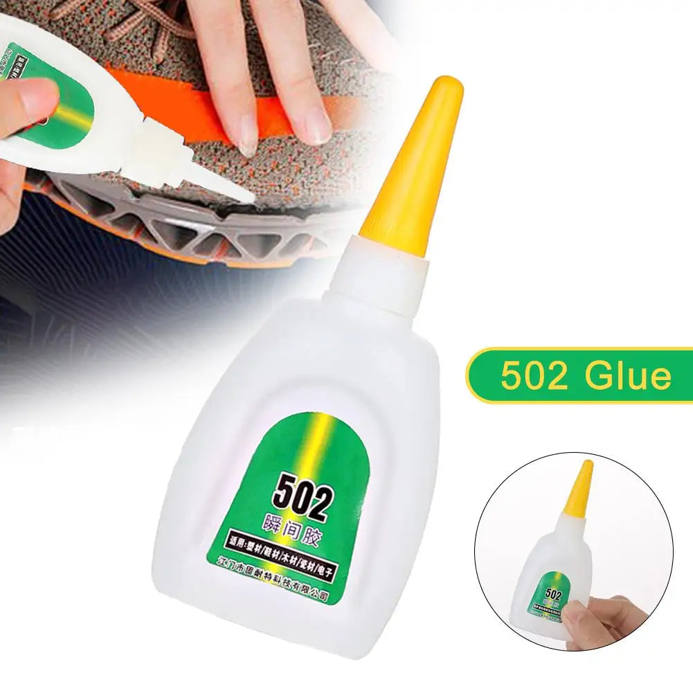 502 Super Glue Instant Quick-drying Cyanoacrylate Adhesive Leather Rubber Wood Metal Strong Liquid Glue Tool