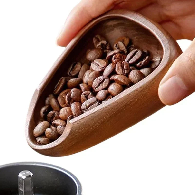 Wooden Coffee Bean Dosing Cup with Spray Bottle Set Solid Wood Bean Measuring Tray Portable Dispensing Bottle Coffee Lover Gift