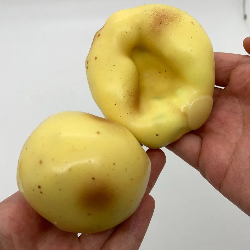 Crunchy Squishy Potato Stress Ball Fidget Toy Crispy Potato Squishy Squeeze Ball Handmade Round Blocks Filled ASMR for Adult
