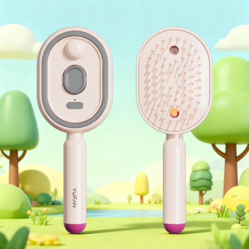 Electric Steam Hair Brush Comb & Mist Function Simultaneously Stronger Ion Technology Less Breakage No Residue for Beautiful Hai