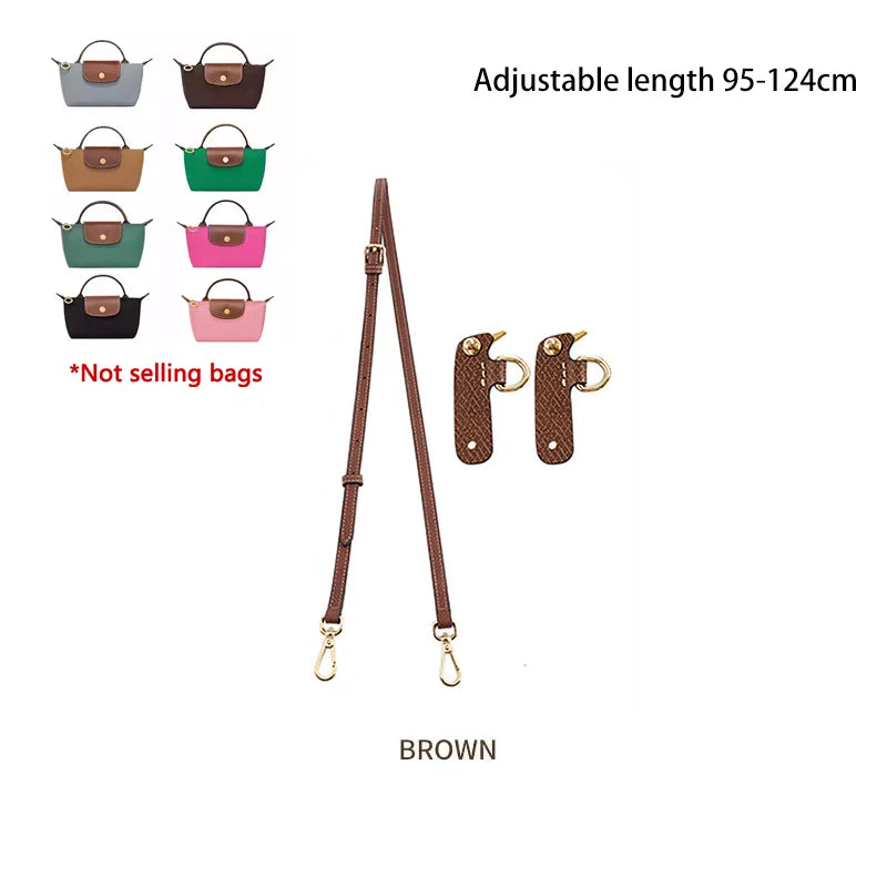 Mini Bags Leather Shoulder Strap Fit For Longchamp Mini Pouch Adjustable Crossbody Small Bag Accessories
