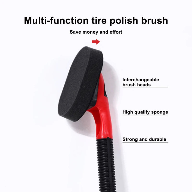 SEAMETAL Car Tire Shine Applicator Brush Sponge Pad Tire Wax Polishing Tool Auto Detailing Cleaning Brush for Vehicle Wheel Care
