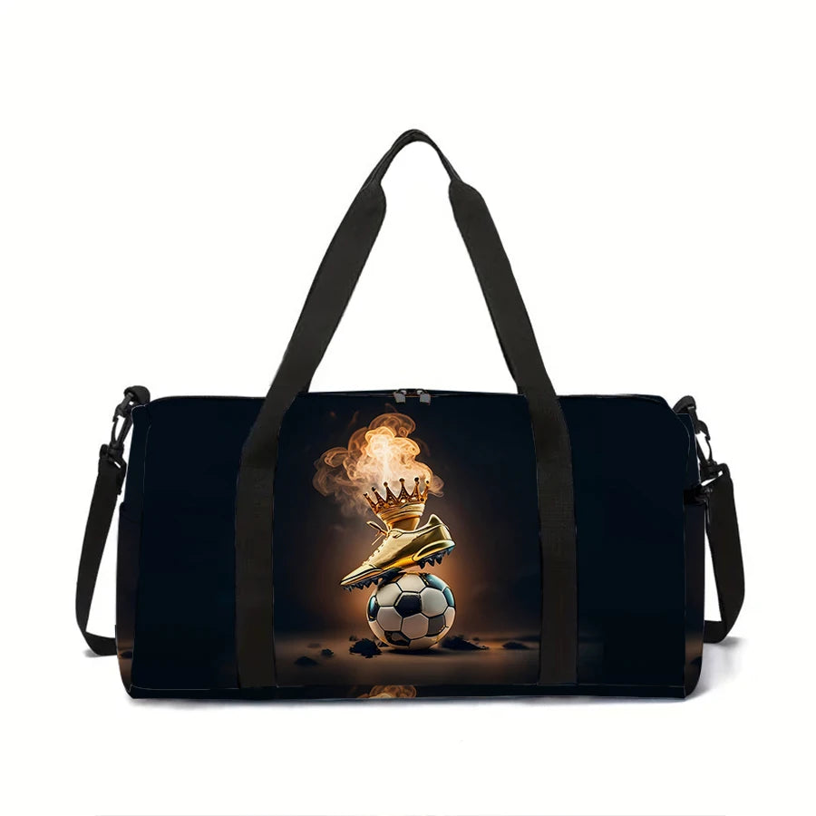 Large Travel Bag Flame Football Multi-Functional Duffle Tote Bag Handbags Waterproof Gym Bags For Boys/Girls Kids Fitness bag