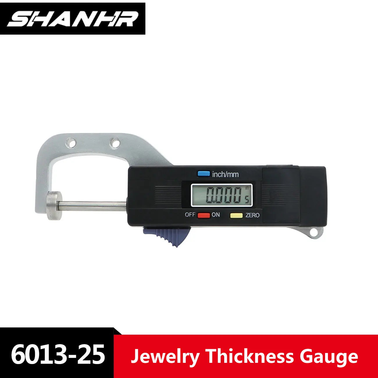 SHANHR Horizontal Thickness Gauge 0-25mm Electronic Thickness Gauge Measuring Tool