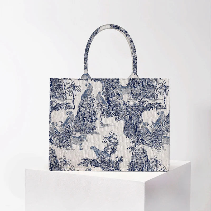 2026 New Personalized Custom Women's Tote Bag, Canvas Printed Handbag, Large Capacity Beach Bag