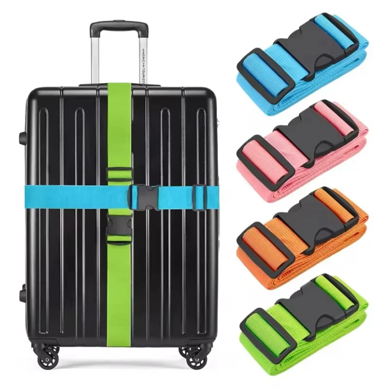 Straight Shaped Luggage Straps for Suitcase, Polyester Luggage Belt with Adjustable Release Buckle Travel Accessory ﻿