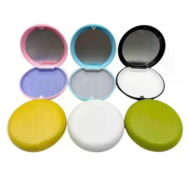 Dental Invisible Bracess Retainer Case Magnetic Portable Mouth Guard Denture Storage Box Tooth Case With Mirror Travel