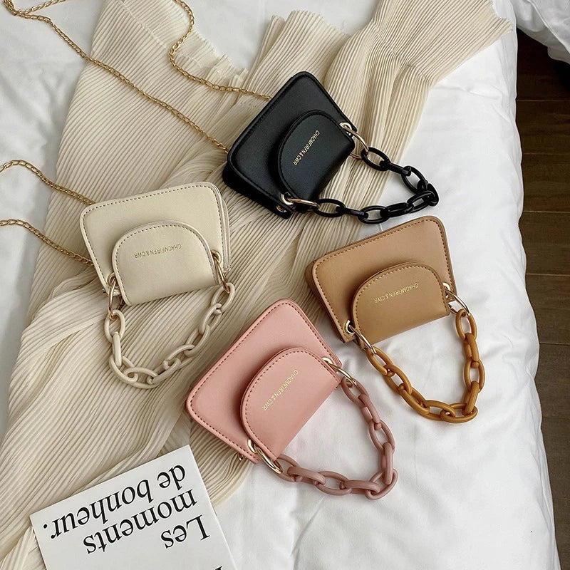 Wholesale of Korean Mini Jelly Bags, New Acrylic Chain Crossbody Bags, Versatile and Popular Hand-held Women's Bags