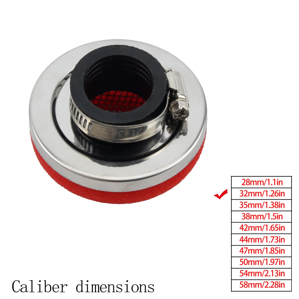 Motorcycle 28/32/35/38/42/45/50/54/58 MM Stright Foam Air Filter Sponge Cleaner Moto Scooter Motocross Dirt Bike Accessories