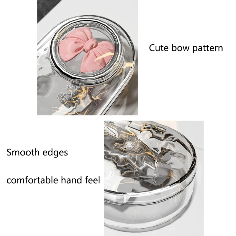New Travel Homeuse Portable Toothbrush Storage Box Dustproof Toothbrush Boxes Cute Bowknot Water Ripple Tooth brush Cover Case