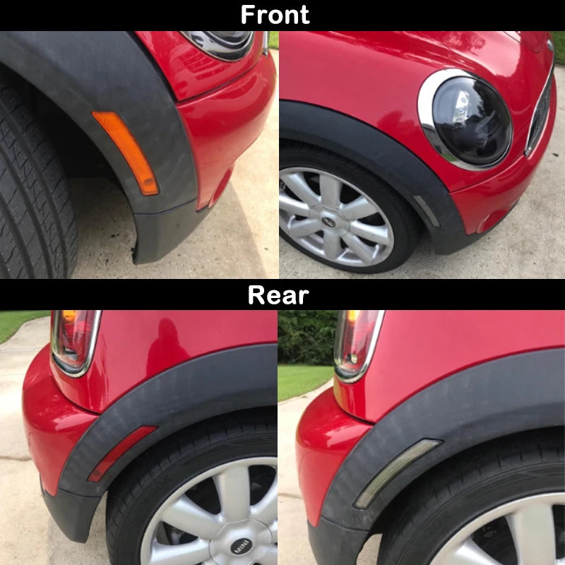 For Mini Cooper R55 R56 R57 R58 R59 R60 R61 Smoked Lens LED Side Marker Lamp Amber Front Red Rear Side Fender Lights