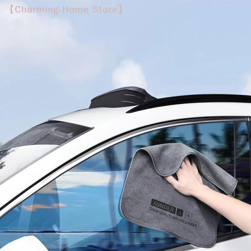 【M】Car Wash High End Microfiber Towel Car Cleaning Drying Cloth Hemming Car Care Cloth Detailing Wash Towel