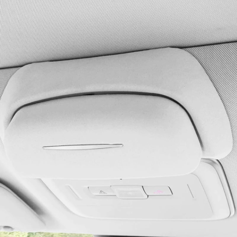 For Geely ZEEKR 7X 2025 2026 Roof-Mounted Sunglasses Clip Holder Suede Sunglasses Storage Box Car Styling Modified Accessories