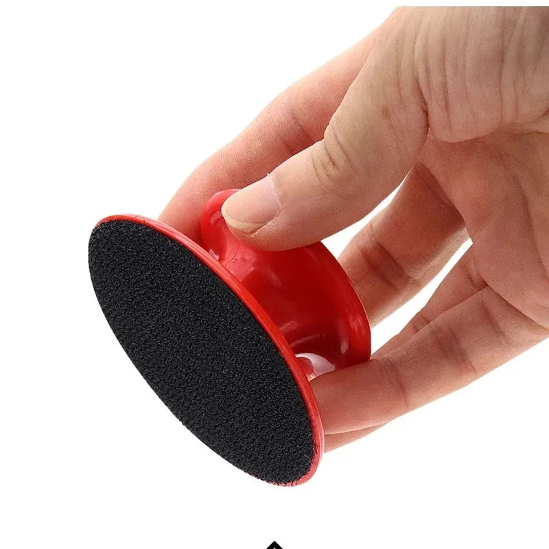 1-6set 4 Inch Car Wax Applicator Pads Set with Red Handle Soft Sponge Applicators Foam Wax Pad for Polishing and Cleaning Cars