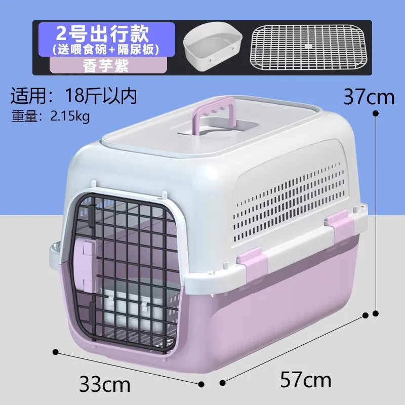 ‌Large Dog Crate for Air Travel - Pet Carrier with Wheels, Foldable Kennel for Golden Retriever, Airline Approved Portable Cage