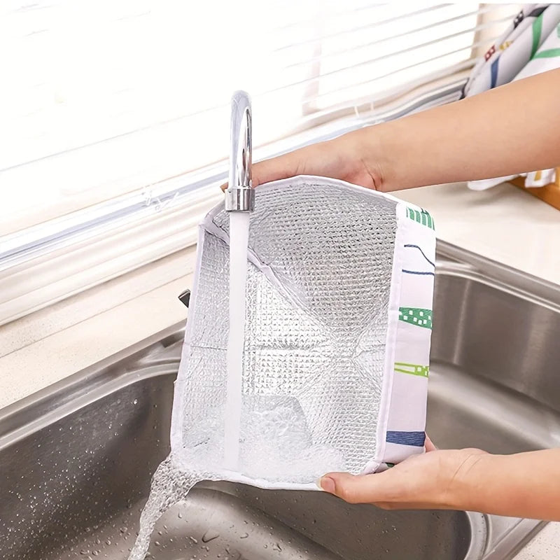 1PC Creative Foldable Square Rice Cover Aluminum Foil Insulation Food Dust Cover for Kitchen Dining Table Leftover Protection