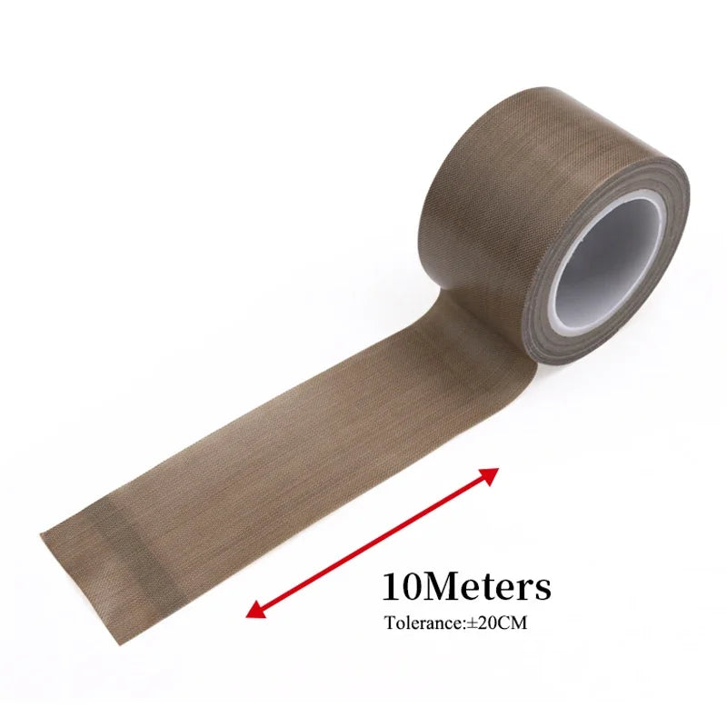 PTFE Tape Adhesive Cloth Insulated Vacuum High Temperature Resistant Sealing PTFE Tapes Width 5~100mm Thickness 0.13mm 0.18mm
