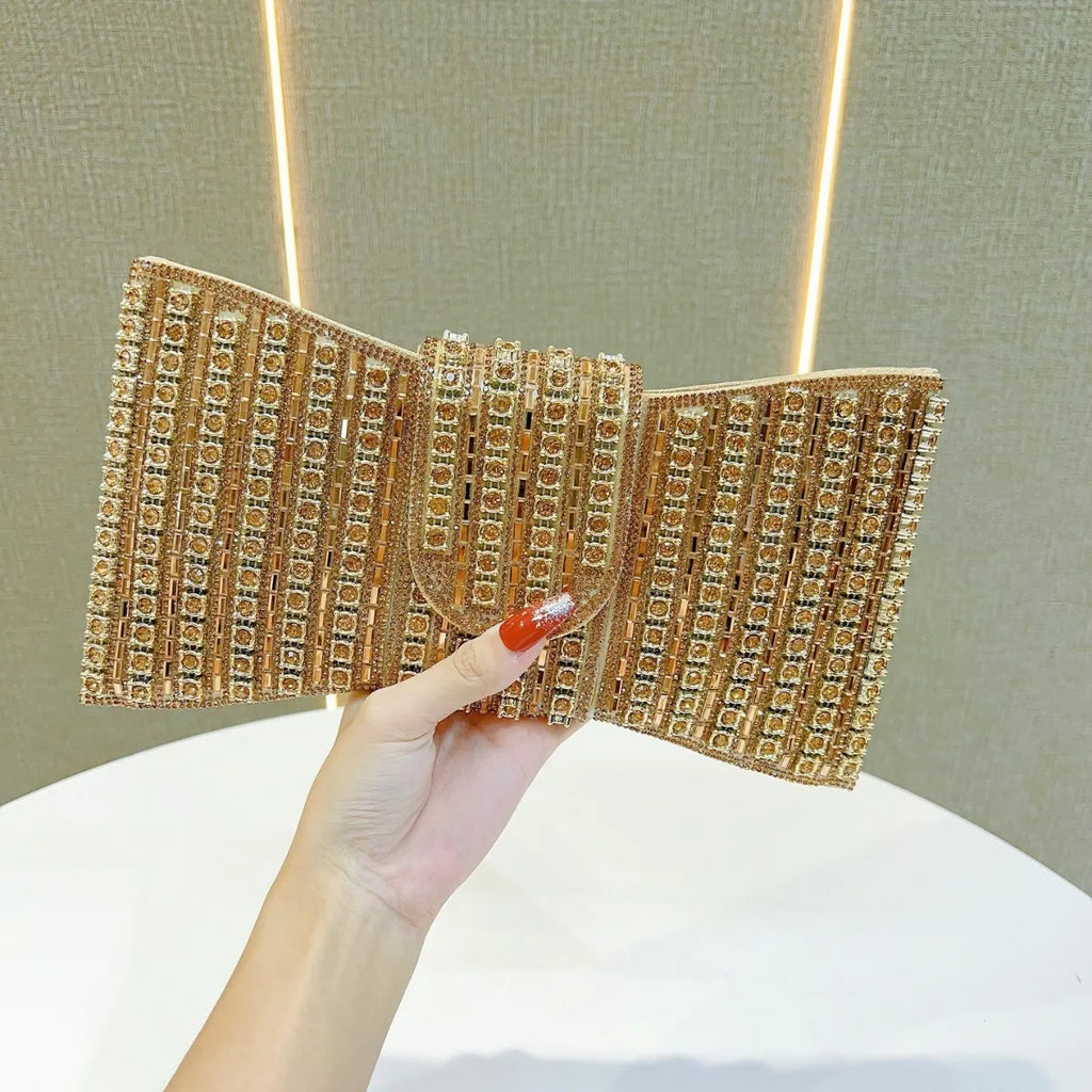 New Luxury Diamond Clutch Bag Women Retro Shoulder Bag Small Evening Purse Dinner Bag