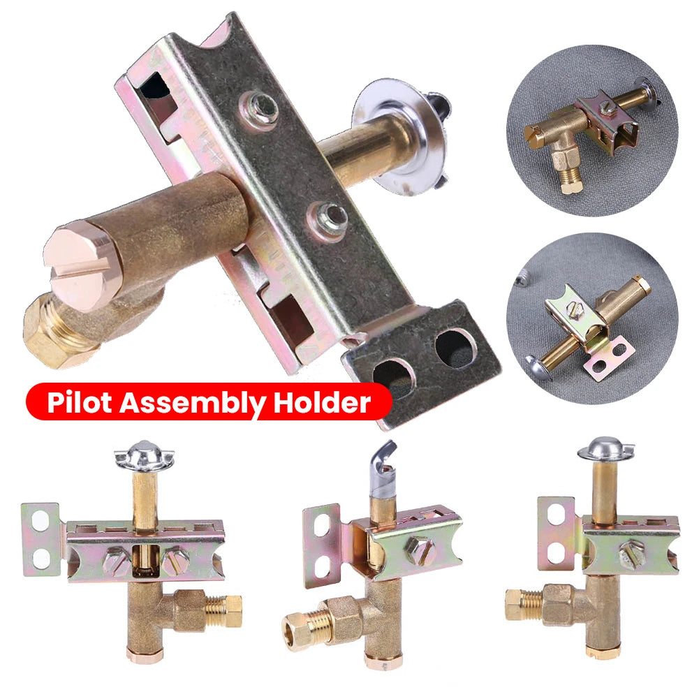 Pilot Burner Bracket Easy Mount Heavy MultiUse Holder Long Lasting Multi-function Universal Stainless Steel for Gas Appliances