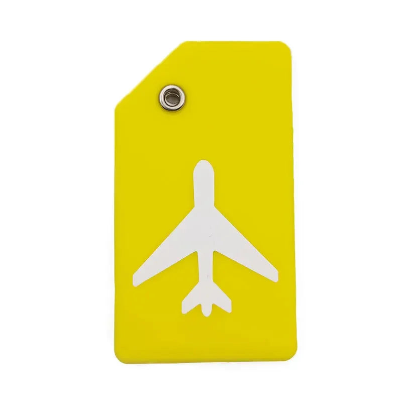Soft Rubber Plane Prints Luggage Tags Suitcase ID Name Mark Label Travel Backpack Hanbag Tag Cruise Ship Travel Accessories