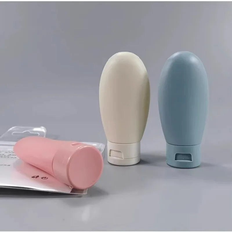 4Pcs/Set Refillable Bottle 60ml Soft Lotion Container Squeeze Tube Empty Bottle Portable Travel Shampoo Bottle