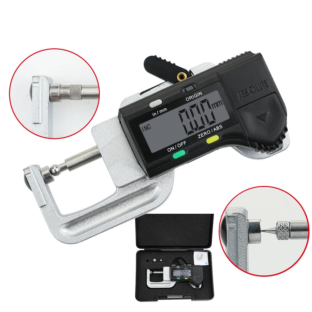 0-12.7mm horizontal type Digital Thickness Gauge Meter Tester Micrometer thickness caliper gauge 0 to 12.7mm